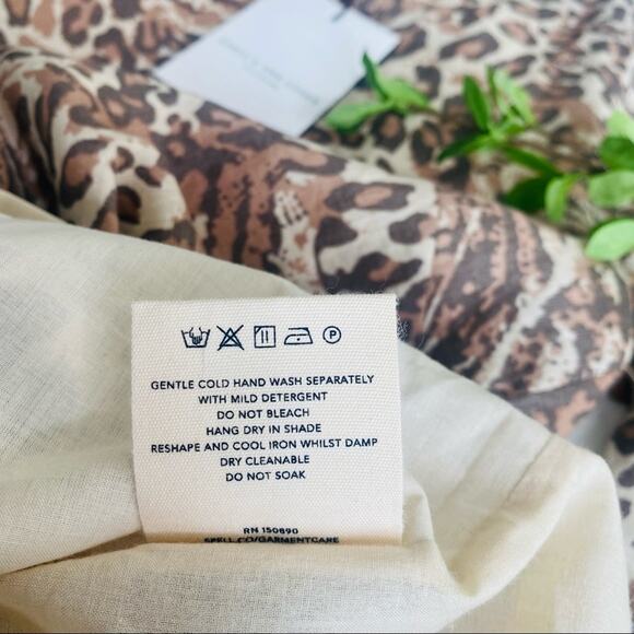 NWT SPELL & The Gypsy Ada Leopard Tunic Mini Dress - Picture 14 of 14